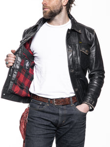 master supply co Convoy Leather Jacket western-inspired ruggedness Full Grain Buffalo Leather