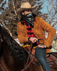 Master Supply Co Paisley Red Bandana, Holy buck boy Bandana and Leather fringe Keychain Set of 3