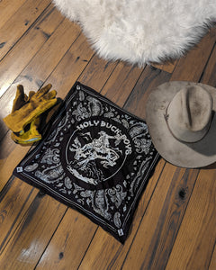 master supply co Bandana - "Holy Buck, Boys!" 100% cotton Printed Western Style Cowboy Rodeo